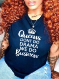 LW Round Neck Letter Print T-shirt