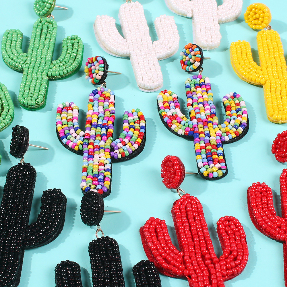 

LW Cactus Rice Bead Earring, Multi