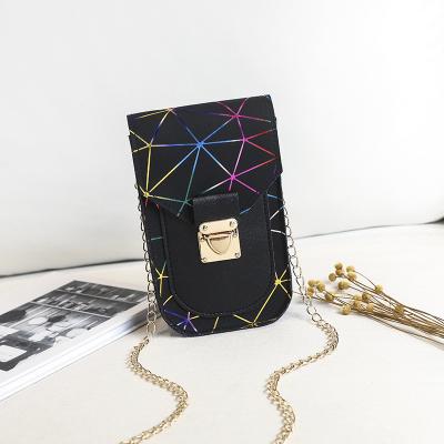 

LW Geometric Decoration Chain Strap Crossbody Bag, Black