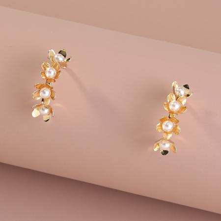

Lovely Pearl Decoration Earring, Yellow