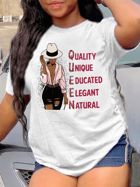 

LW Figure Letter Print T-shirt, White