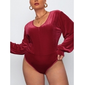 LW SXY Plus Size V Neck Wide Fit Bodysuit