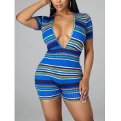 LW Rib-Knit Striped One-piece Romper