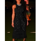 LW Round Neck Drawstring Bodycon Dress