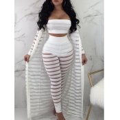 LW See-through High-waisted Three Piece Pants Set