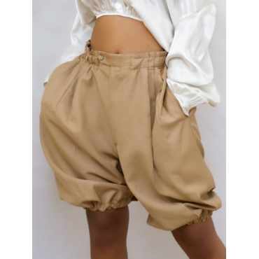 

Lovely Fold Pocket Design Shorts, Khaki