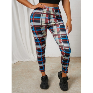 Lovelywholesale coupon: LW Trendy Grid Print Black And Red Pants