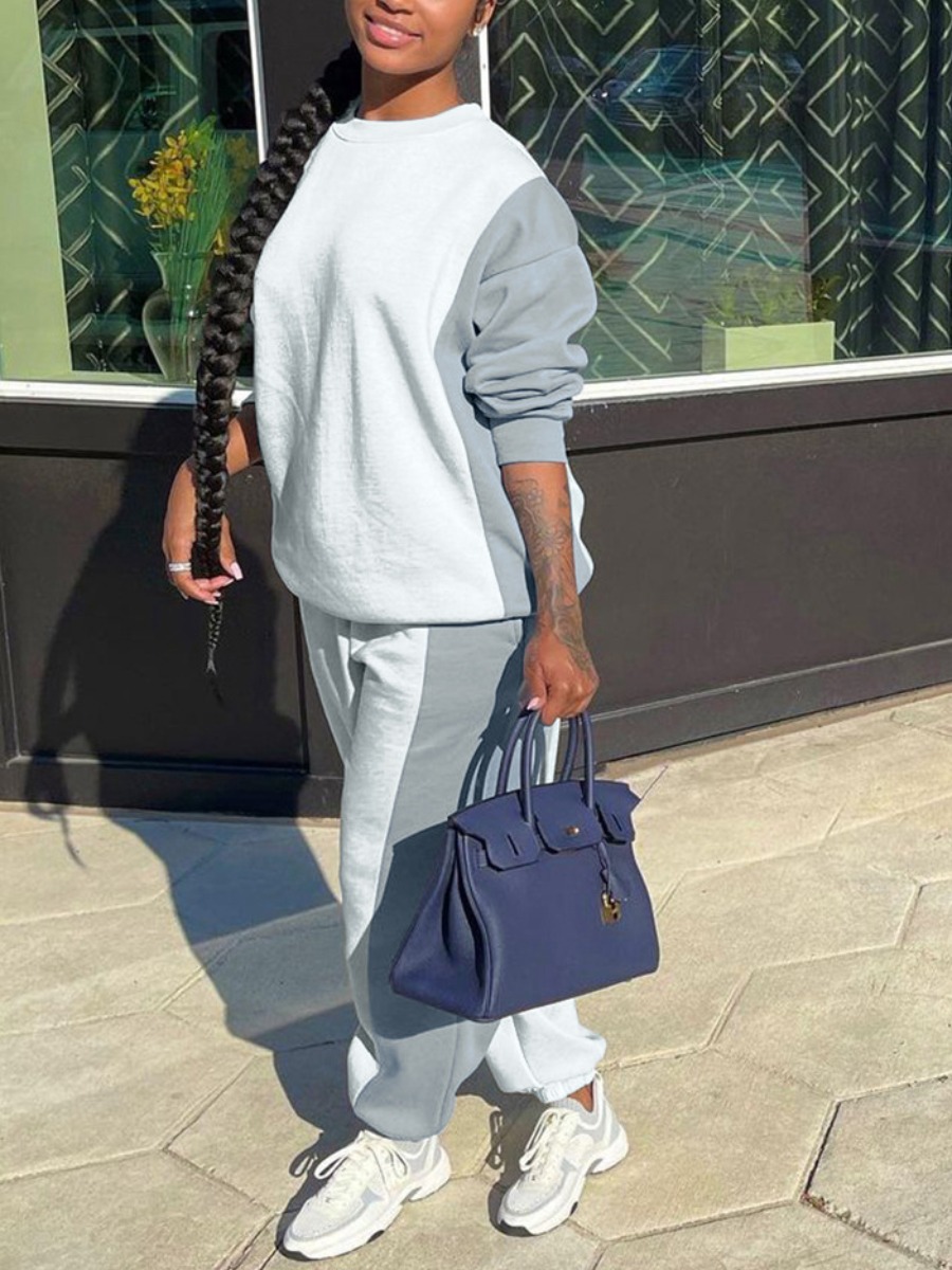 

LW Color-lump Oversized Pants Set, Grey