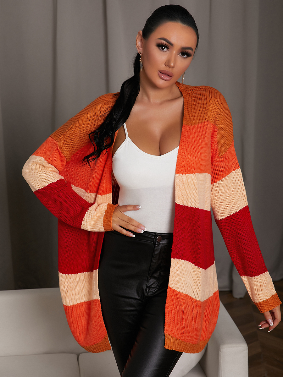 

LW Striped Patchwork Cardigan, Jacinth