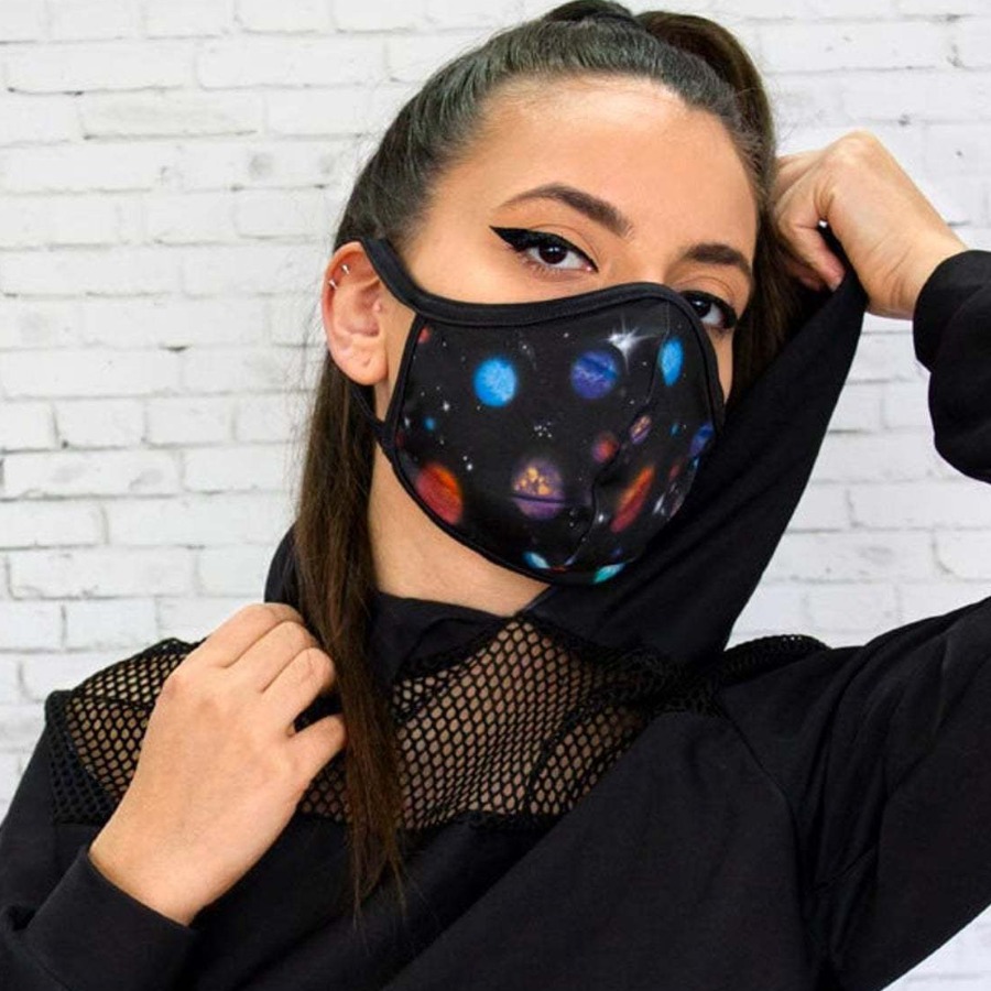

LW Mixed Print Face Mask, Carbon black