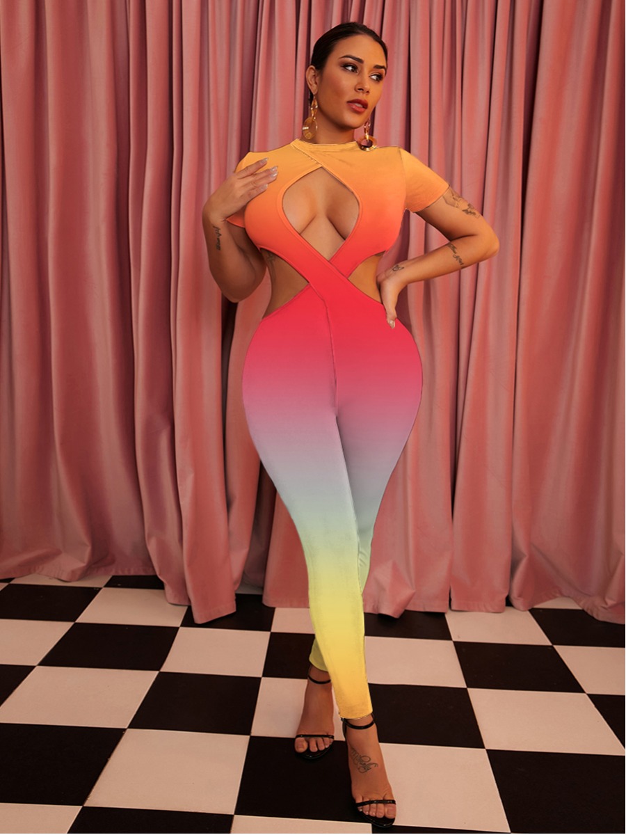 

LW SXY Gradient Hollow-out Jumpsuit