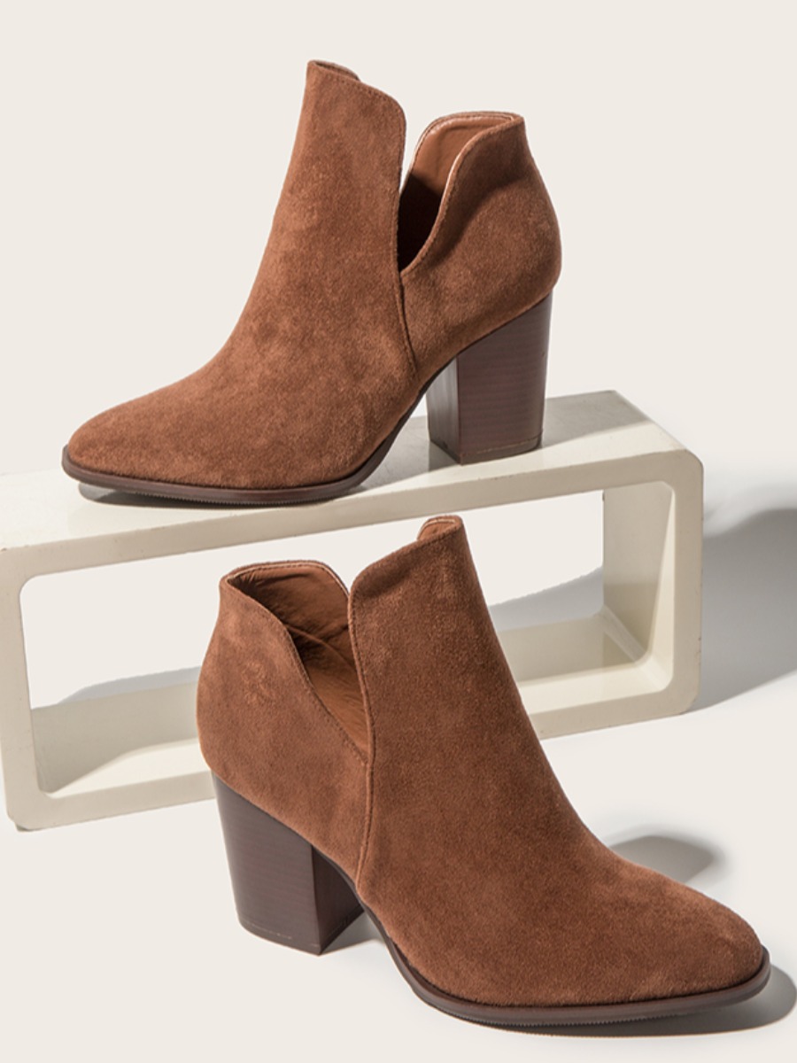 

LW Side Split Booties, Brown