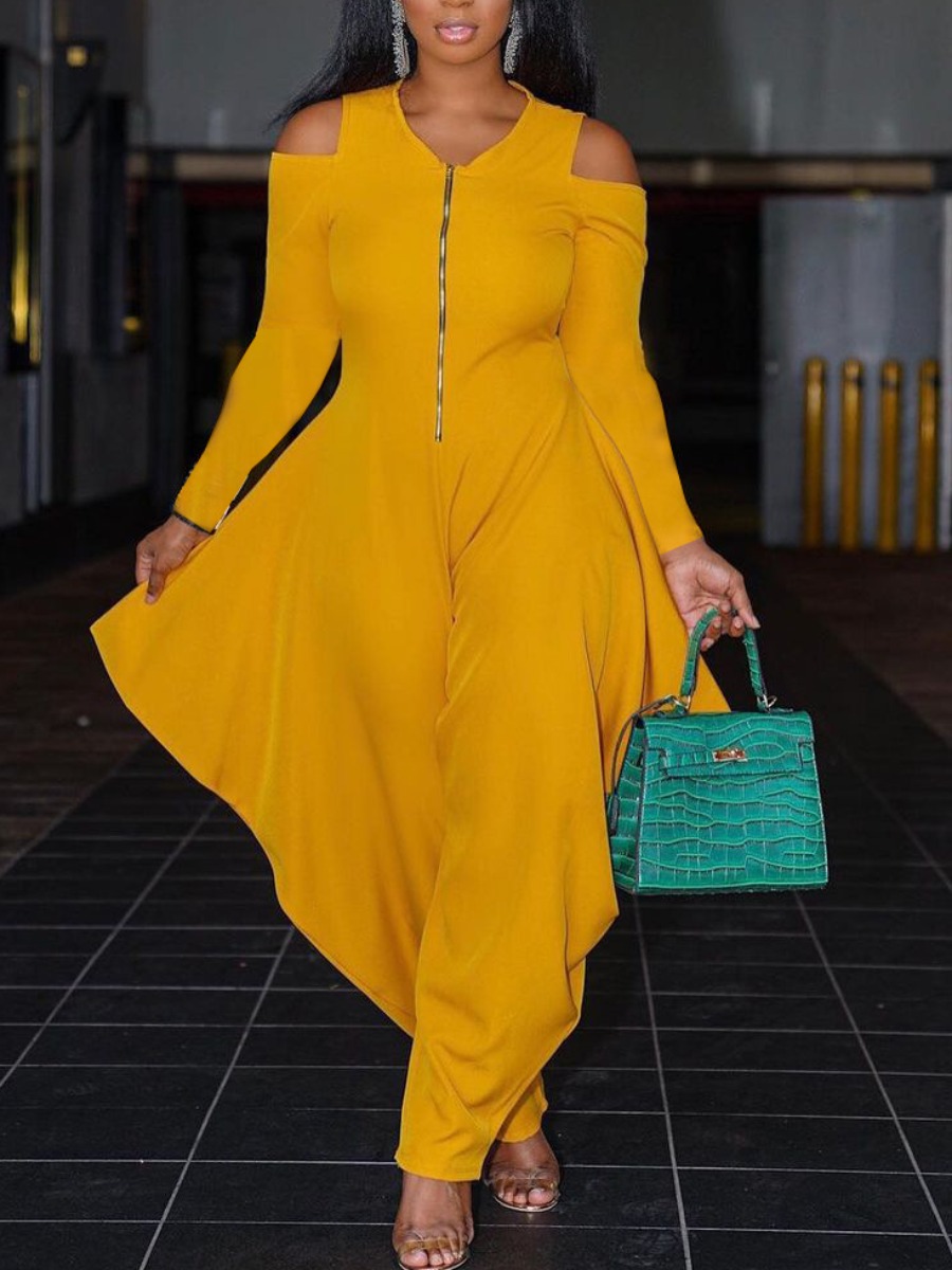 

LW Fold Design Harlan Jumpsuit, Yellow