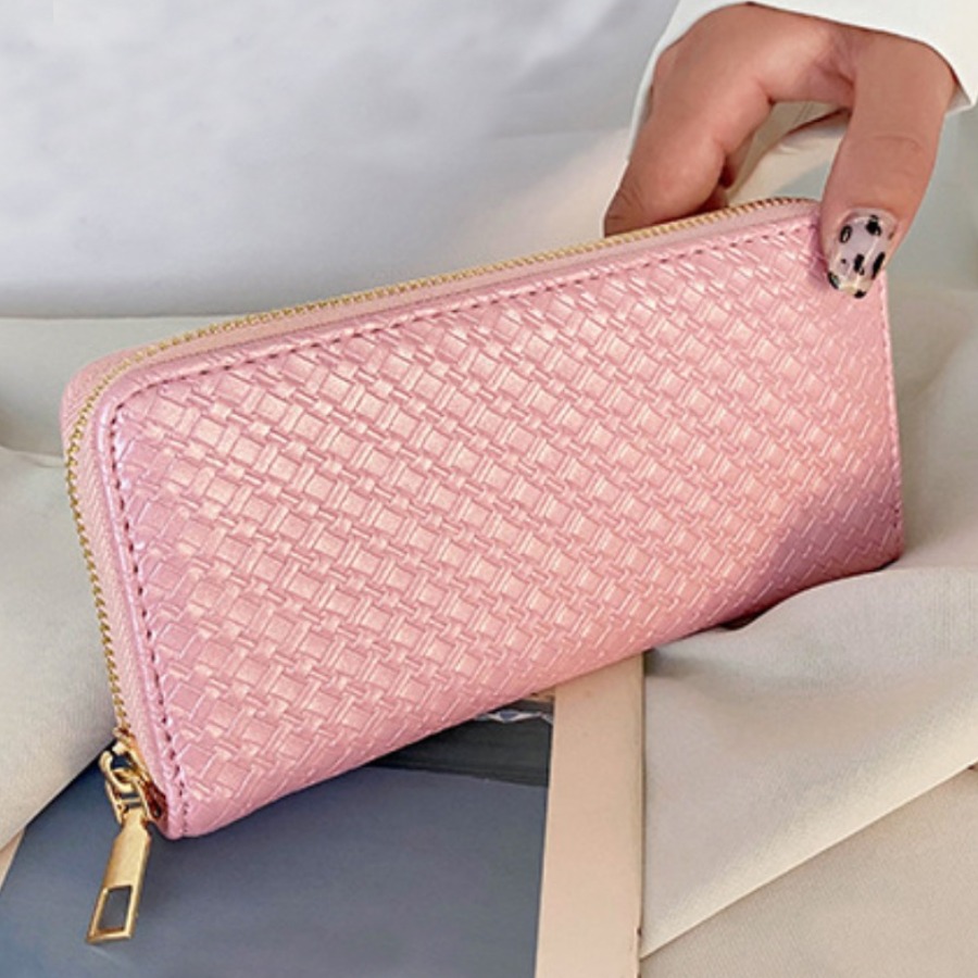 

LW Embossed Rectangular Purse, Pink
