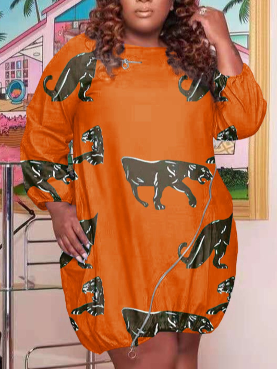 

LW Plus Size Animal Print Bubble Dress, Croci