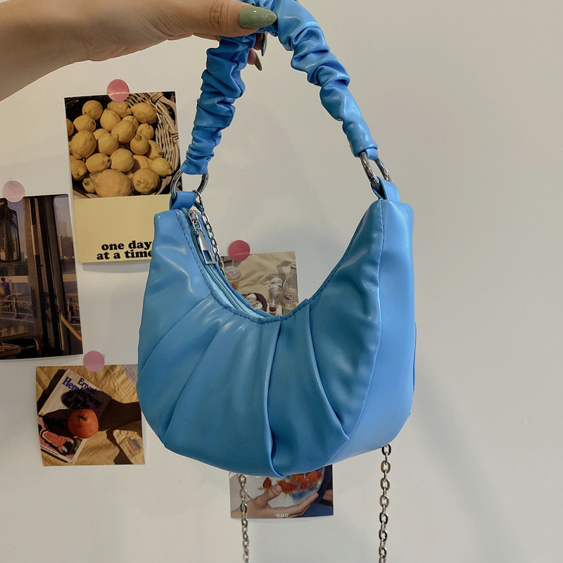 

LW Fold Design Shoulder Bag, Blue