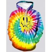 LW Men Cartoon Print Tie-dye Oversized Hoodie