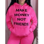 LW Make Money Letter Print Hoodie