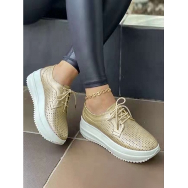

LW Hollow-out Sneakers, Gold