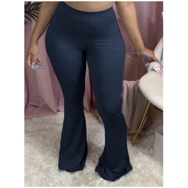 

LW BASICS Mid Waist Flared Pants, Dark blue