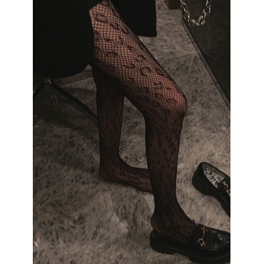 

LW SXY Leopard Decoration Mesh Body Stocking, Black