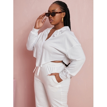 

LW Plus Size Hooded Collar Asymmetrical Coat, Moon light
