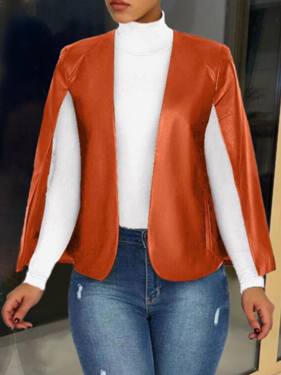 

LW SXY Split Fake Two-piece Leather, Brown