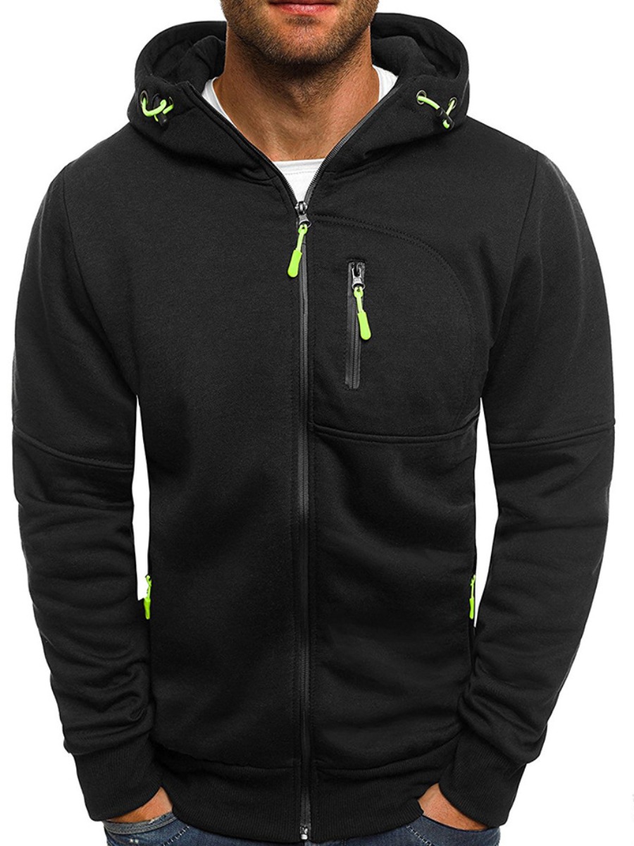 

LW Men Zipper Pocket Design Jacket, Black