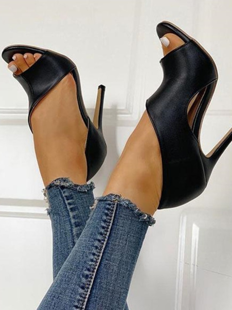 LW SXY Hollow-out High Low Pumps