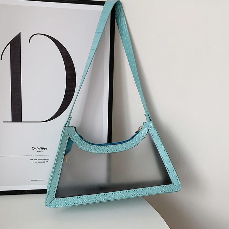 

LW Geometry-shaped Clear Crossbody Bag, Blue
