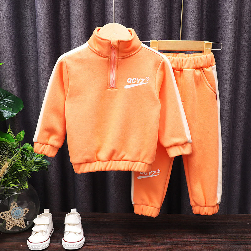 

LW COTTON Boy Letter Pocket Deisgn Tracksuit Set, Croci