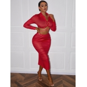 LW SXY Bandage Design Crop Top Skirt Set