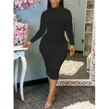 

LW Plus Size Basic Skinny Dress, Black