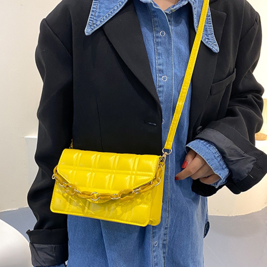 

LW PU Embossed Crossbody Bag, Yellow