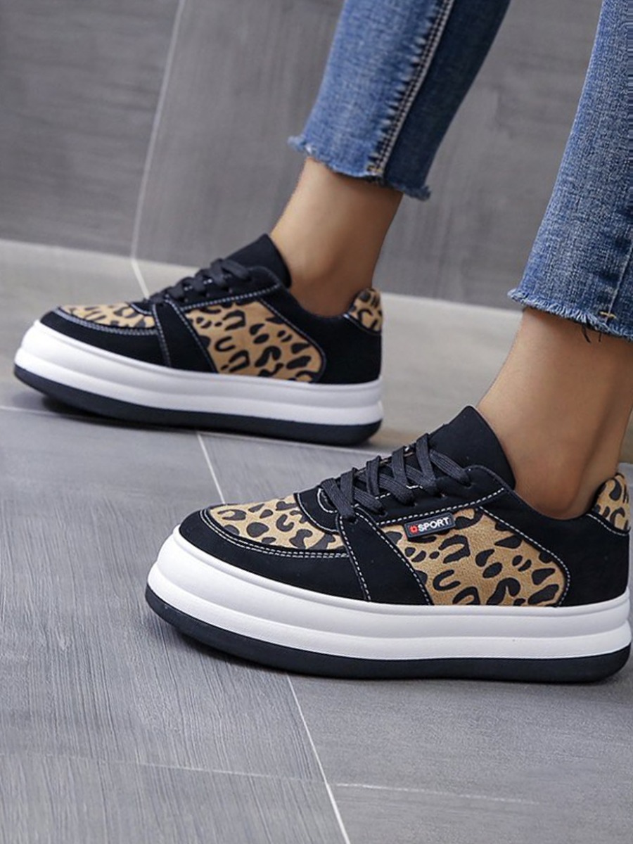 

LW Leopard Print Patchwork Flats