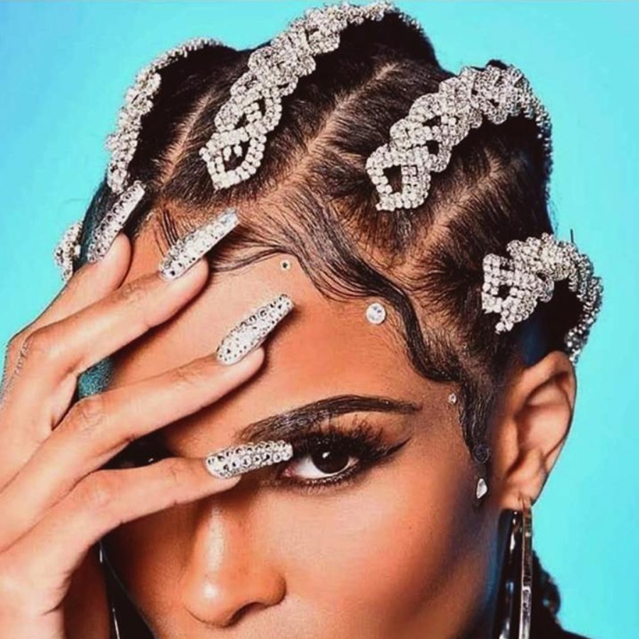 LW Twist Crystal Deocr Chain Headband