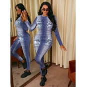 LW Gradient Dot Print Skinny Jumpsuit