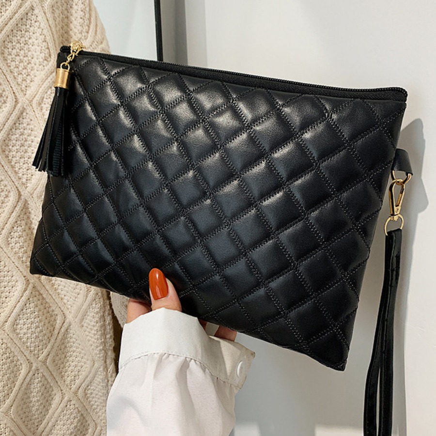 

LW Embossed Solid Bag, Black