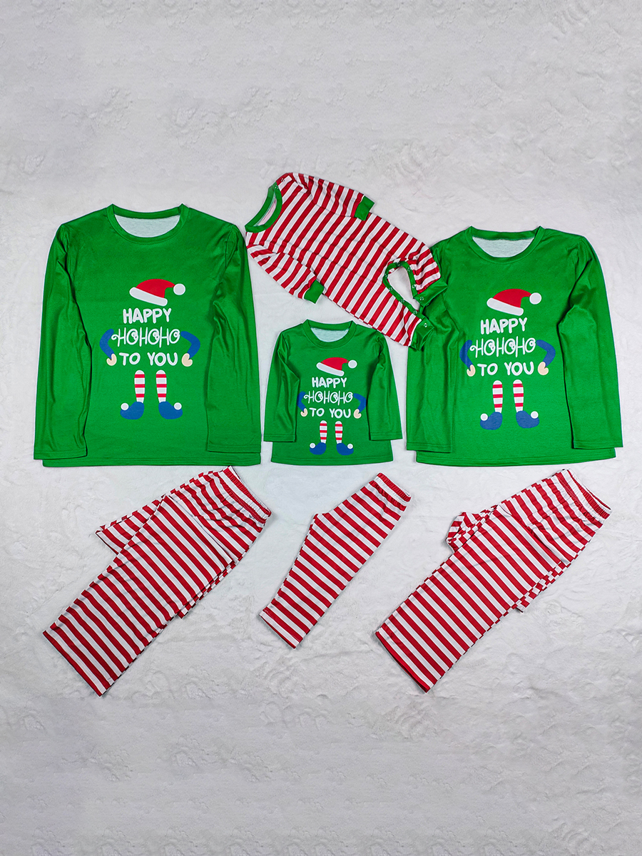 

LW Mom Christmas Day Striped Pants Set, Women