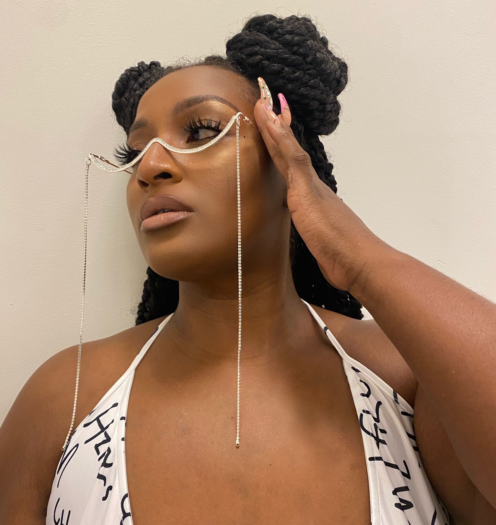 LW SXY Asymmetrical Silver Eye Frame