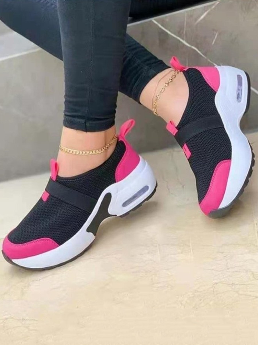 

LW Slip-in Patchwork Sneakers, Black