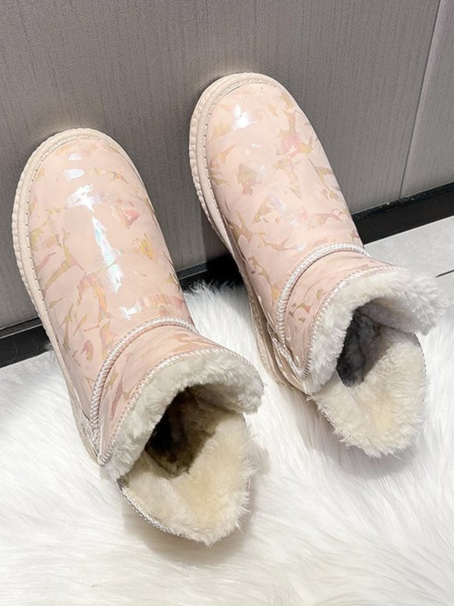 

LW Plush Warm Booties, Light pink
