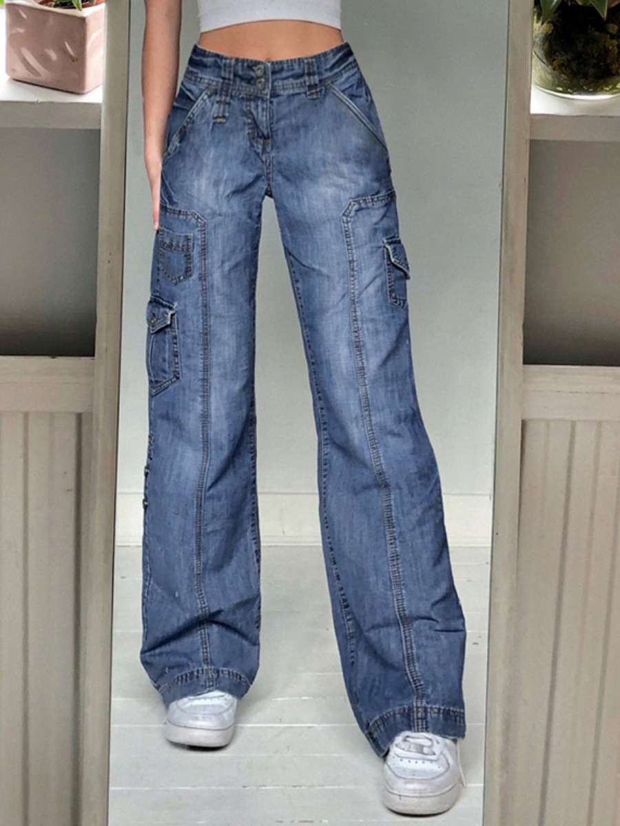 

LW Side Pockets Basic Jeans, Blue