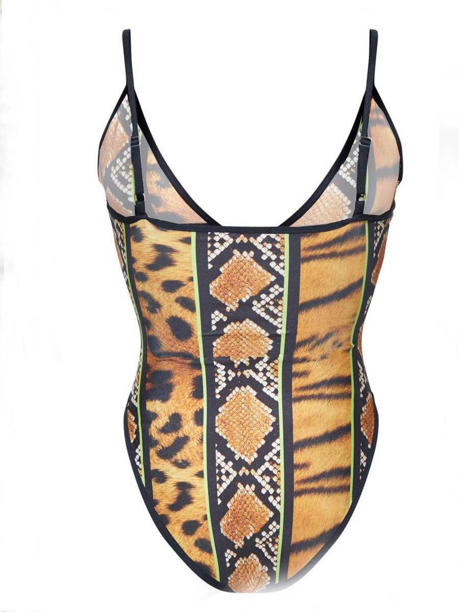 LW Plus Size Cobra Print One-piece Swimsuit