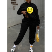 LW Cartoon Letter Print Oversized Tracksuit Set