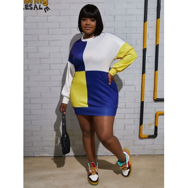 

LW Plus Size Color Block Patchwork Sweatshirt, Multi