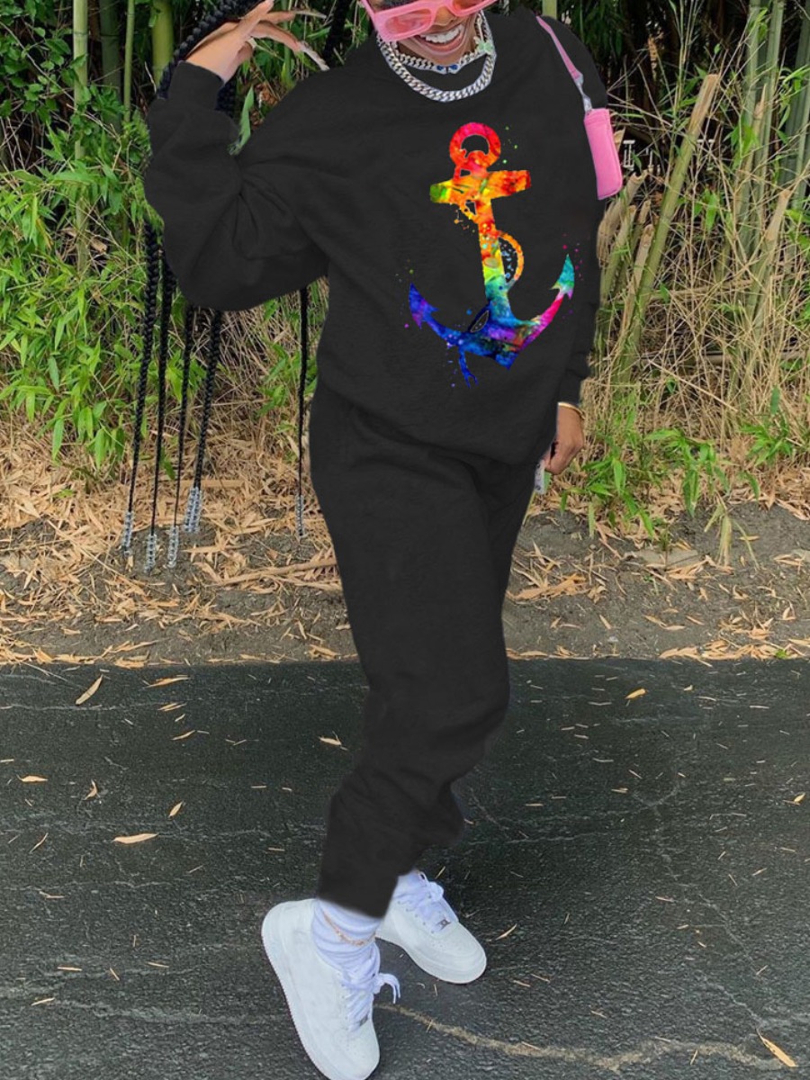 

LW Tie-dye Oversized Tracksuit Set, Black