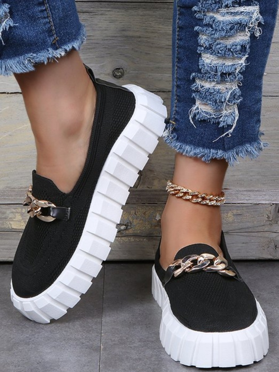 

LW Chains Solid Flats, Black