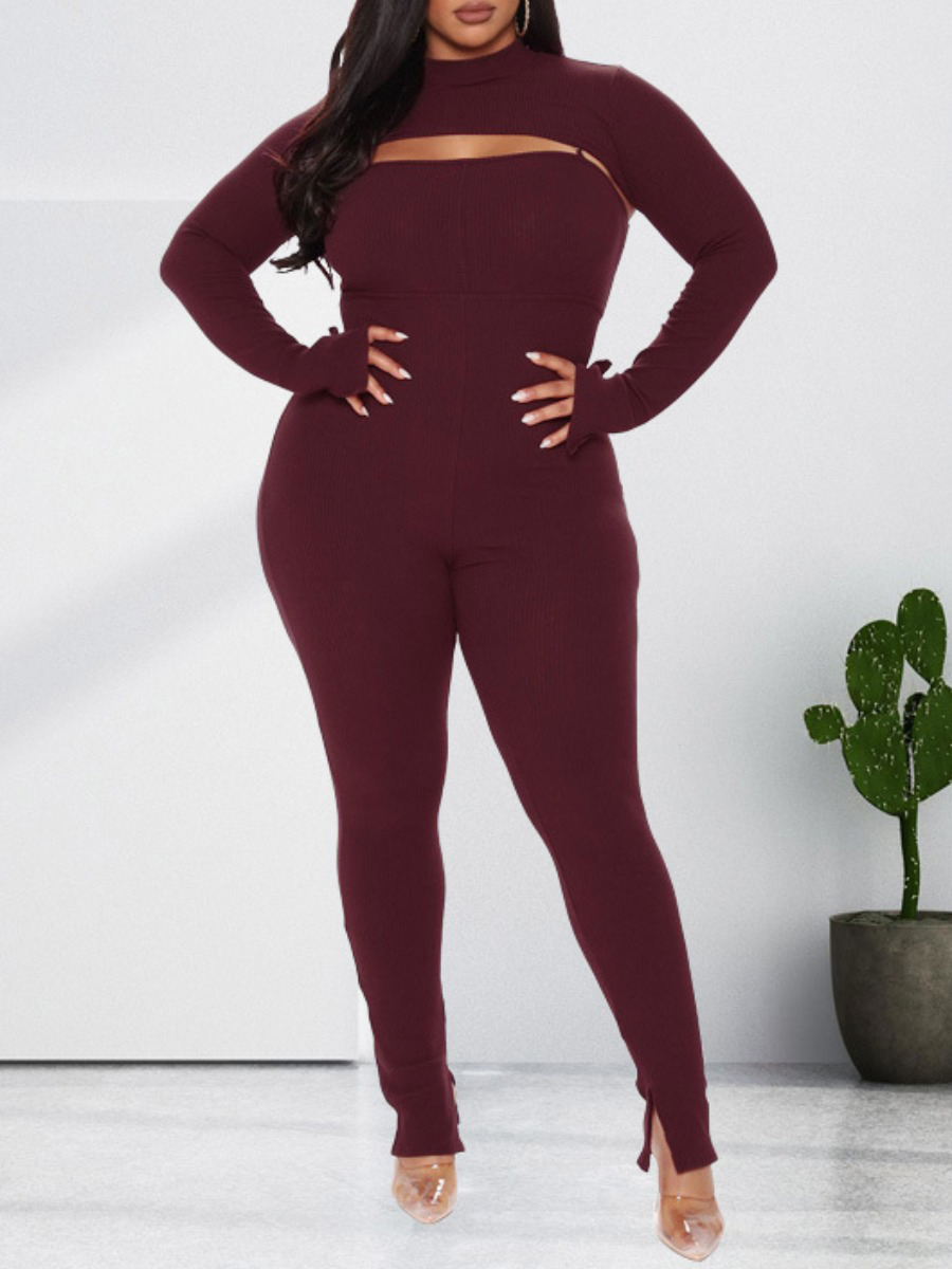 LW Plus Size Regular Fit Cami Jumpsuit Set