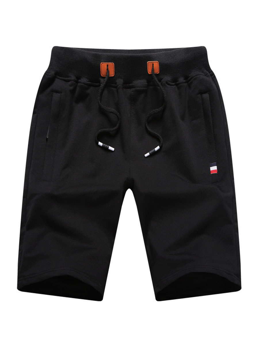 

LW Men Mid Waist Drawstring Shorts, Black